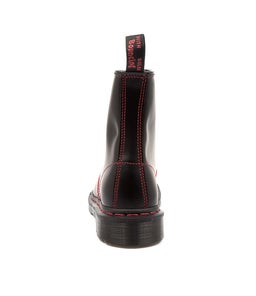 1460 RED STITCH DM BLACK SMOOTH LEATHER