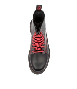 1460 RED STITCH DM BLACK SMOOTH LEATHER