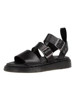 GRYPHON SANDAL DM BLACK BRANDO LEATHER