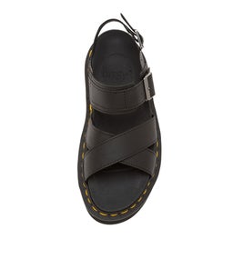 VOSS II SANDAL DM BLACK LEATHER