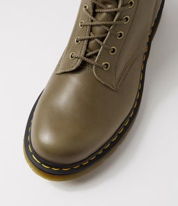 1460 PASCAL 8 EYE BOOT MENS DM OLIVE CARRARA LEATHER