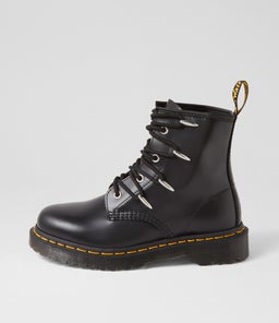 1460 8 TIE BOOT DM BLACK DANUIBO LEATHER