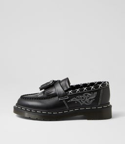 ADRIAN GA TASSEL LOAFER DM BLACK WANAMA LEATHER