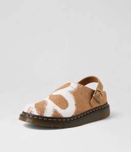 ISHAM BUCKLE MULE DM NATURAL FLORAL CANVAS