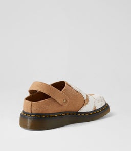 ISHAM BUCKLE MULE DM NATURAL FLORAL CANVAS