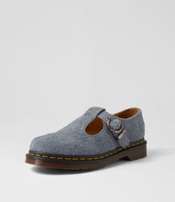 T BAR SHOE DM WASHED DENIM SUEDE
