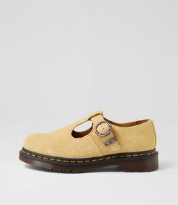 T BAR SHOE DM HAZY YELLOW SUEDE
