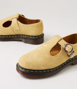 T BAR SHOE DM HAZY YELLOW SUEDE