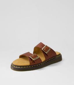 JOSEF SLIDE DM CASHEW LEATHER