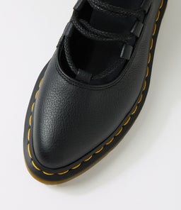ELPHIE II LACE UP SHOE DM BLACK VIRGINIA LEATHER