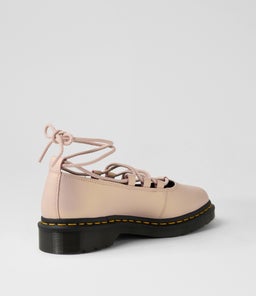 ELPHIE II LACE UP SHOE DM POWDER PINK GOLD SHIFT LEATHER