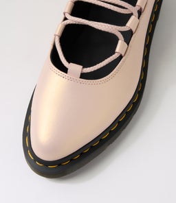 ELPHIE II LACE UP SHOE DM POWDER PINK GOLD SHIFT LEATHER