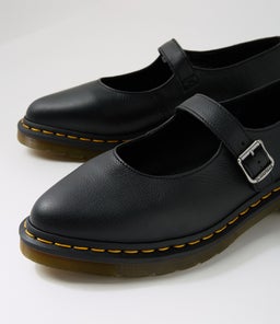 ELPHIE MJ MARY JANE SHOE DM BLACK VIRGINIA LEATHER