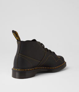 CHURCH MONKEY BOOT DM BLACK GREASY NUBUCK
