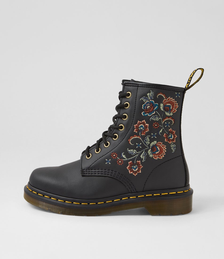 1460 Vonda Tf Black Genix Nappa Leather Lace Up Boots 1460 Vonda Tf Black Genix Nappa Leather Lace Up Boots