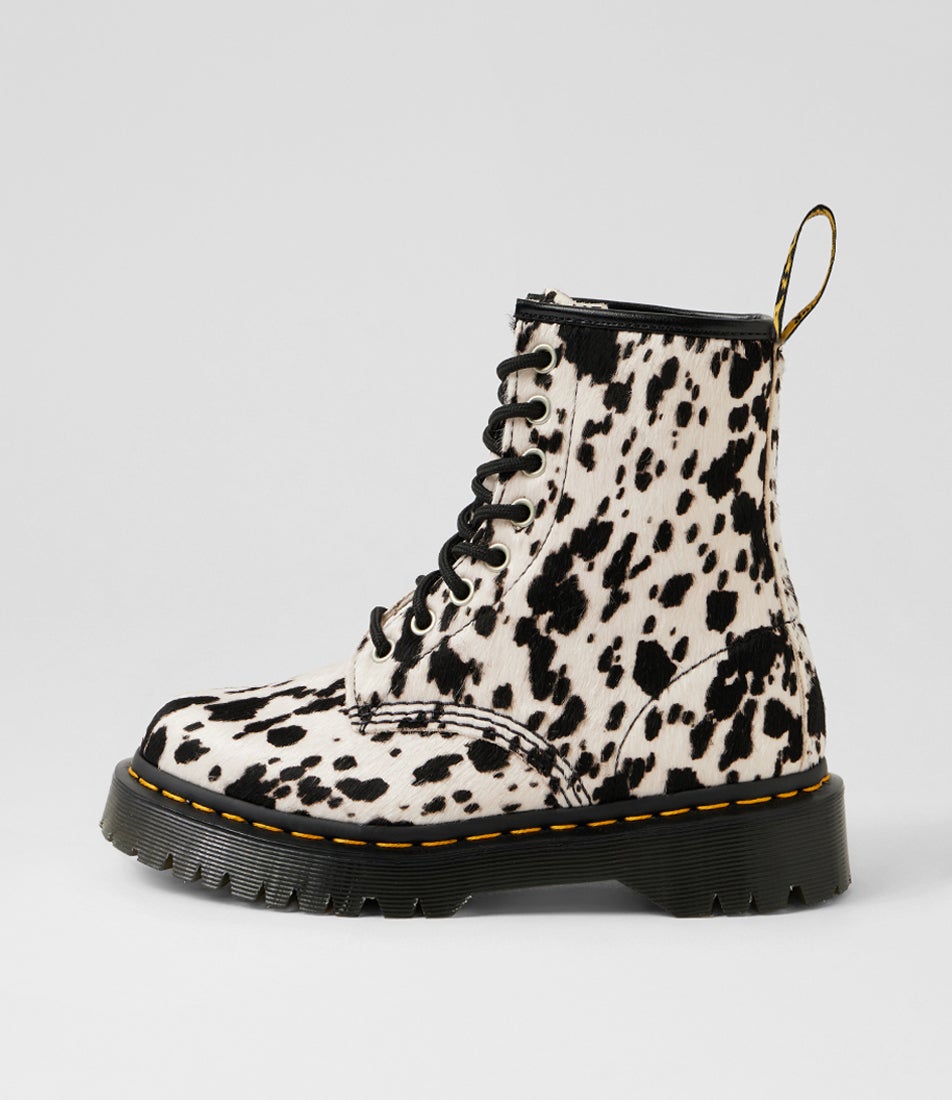 1460 Bex Dalmatian Print Pony Lace Up Boots