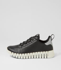 GRUUV W EK BLACK LIGHT GREY LEATHER TEXTILE