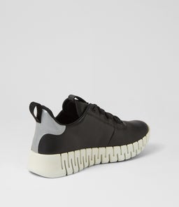 GRUUV W EK BLACK LIGHT GREY LEATHER TEXTILE