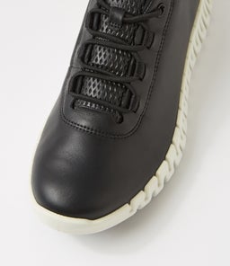 GRUUV W EK BLACK LIGHT GREY LEATHER TEXTILE