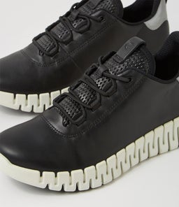 GRUUV W EK BLACK LIGHT GREY LEATHER TEXTILE