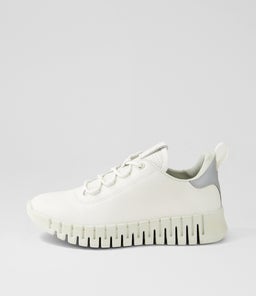 GRUUV W EK WHITE LIGHT GREY LEATHER TEXTILE