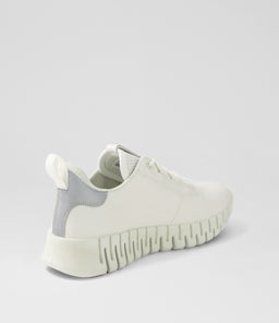 GRUUV W EK WHITE LIGHT GREY LEATHER TEXTILE
