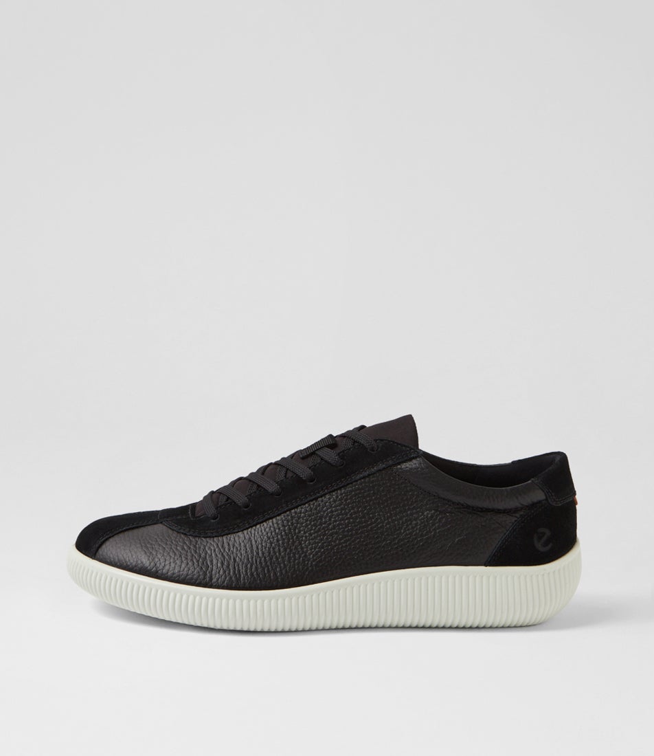 Soft Zero M Black Leather Suede Sneakers