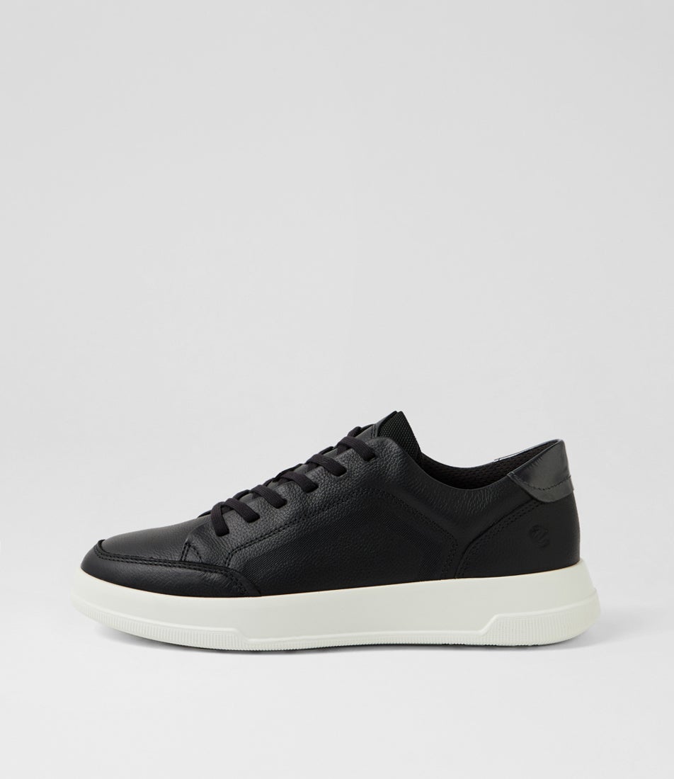 Move W Black Silver Heavy Foil Leather Sneakers