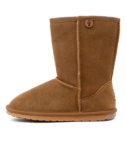 WALLABY LO JNR CHESTNUT SUEDE