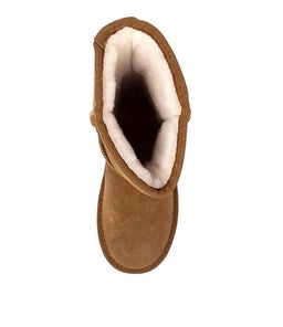 WALLABY LO JNR CHESTNUT SUEDE