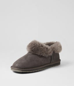 PLATINUM MINTARO EM CHARCOAL SUEDE