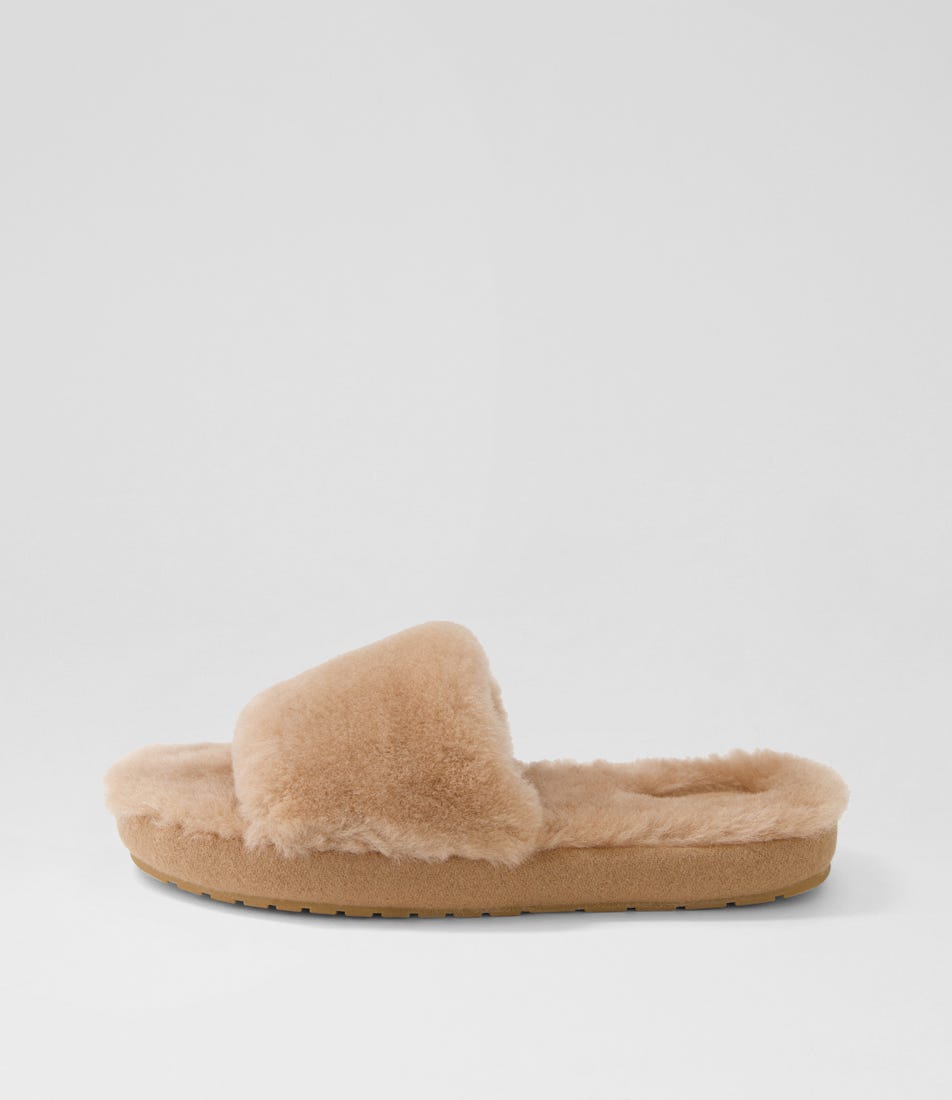 Mckay Camel Sheepskin Sandals Mckay Camel Sheepskin Sandals