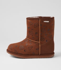 WOODLAND BRUMBY JNR EM OAK SUEDE