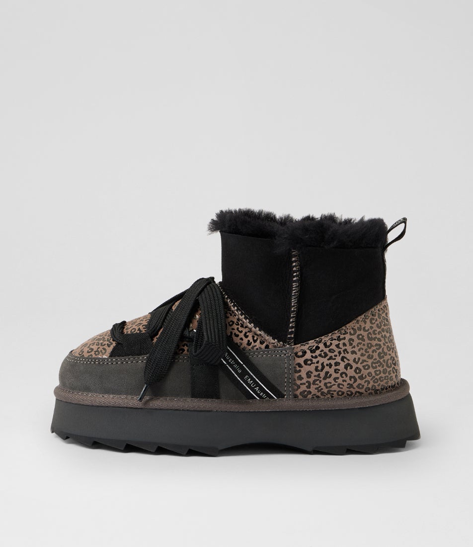 Blurred Micro Patchwork Leopard Suede Slippers Blurred Micro Patchwork Leopard Suede Slippers