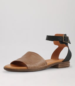 ILOS EO TAUPE BLACK LEATHER
