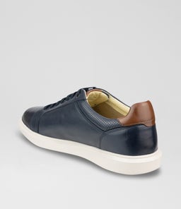 SOCIAL SNEAKER FL NAVY LEATHER
