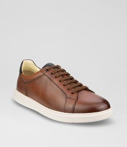 SOCIAL SNEAKER FL COGNAC LEATHER