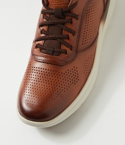 FLEET PERF SNEAKER FL COGNAC LEATHER