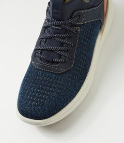 FLEET KNIT SNEAKER FL NAVY KNIT LEATHER