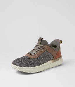 FLEET KNIT SNEAKER FL GREY KNIT LEATHER