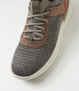 FLEET KNIT SNEAKER FL GREY KNIT LEATHER