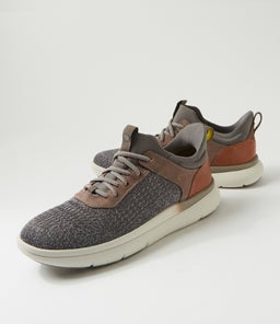 FLEET KNIT SNEAKER FL GREY KNIT LEATHER