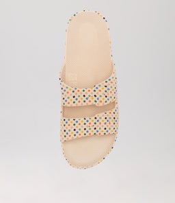 SLIDES W FM RETRO DOTS STONE SMOOTH