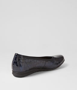 ELLIE OCEAN SNAKE PRINT LEATHER
