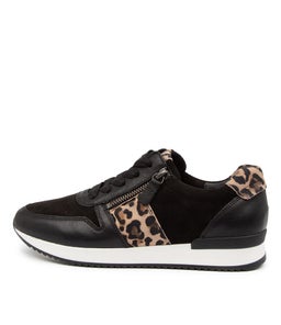 MADISON GA BLACK LEOPARD LEATHER