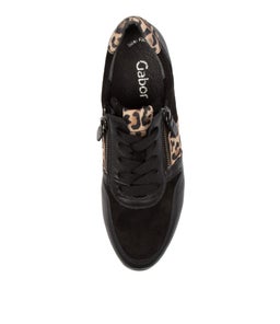 MADISON GA BLACK LEOPARD LEATHER