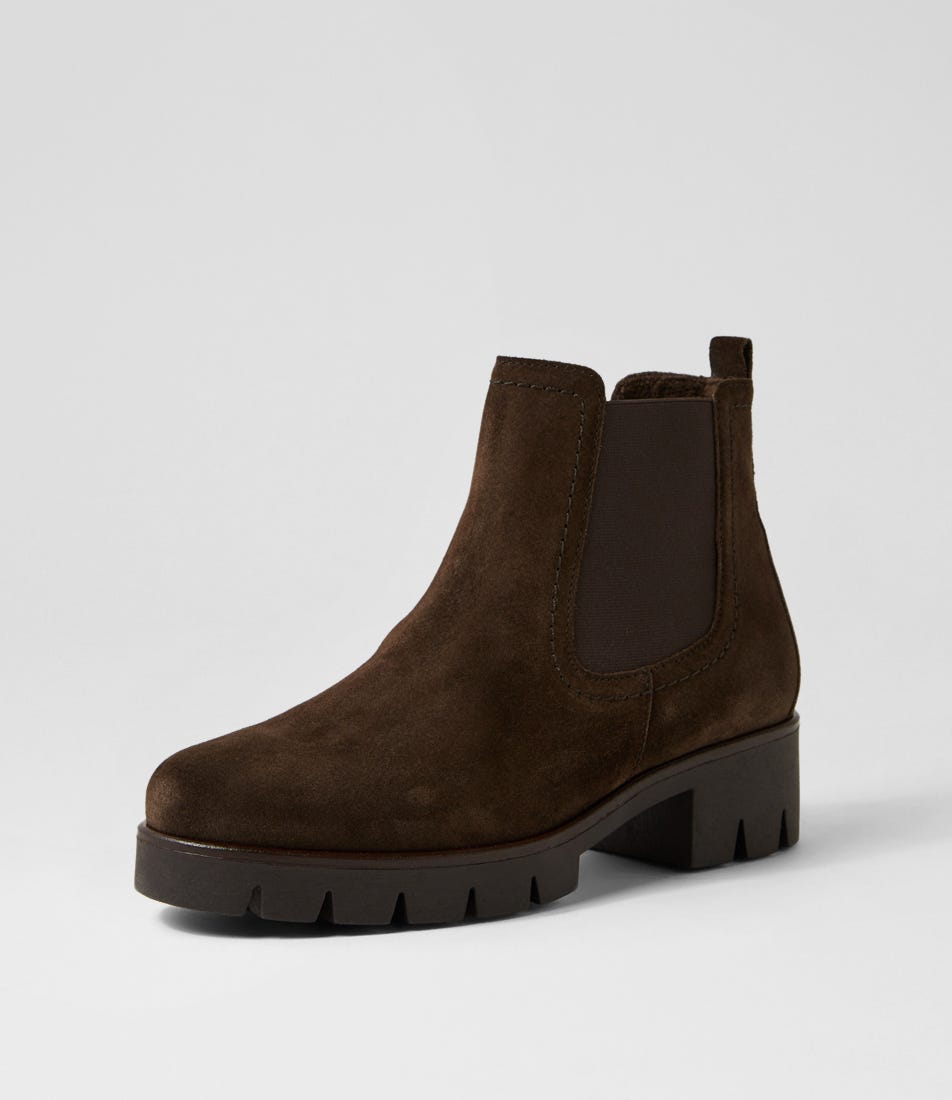 Gluck Brown Suede Chelsea Boots by Gabor | Shop Online at Styletread