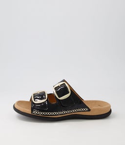 RAUM GA SCHWARZ GOLD PATENT LEATHER