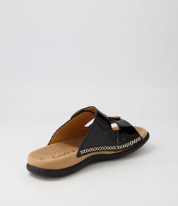 RAUM GA SCHWARZ GOLD PATENT LEATHER