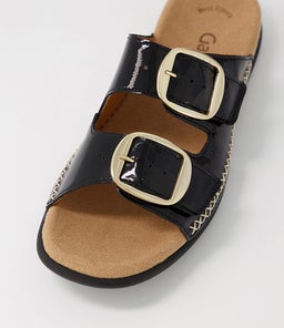 RAUM GA SCHWARZ GOLD PATENT LEATHER